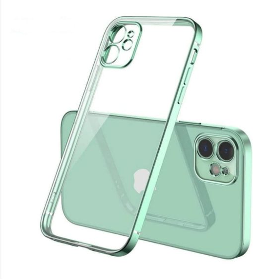 iPhone Case Square Plating Frame Soft TPU Transparent Ultra-thin Mobile Cover TurboTech Co 9