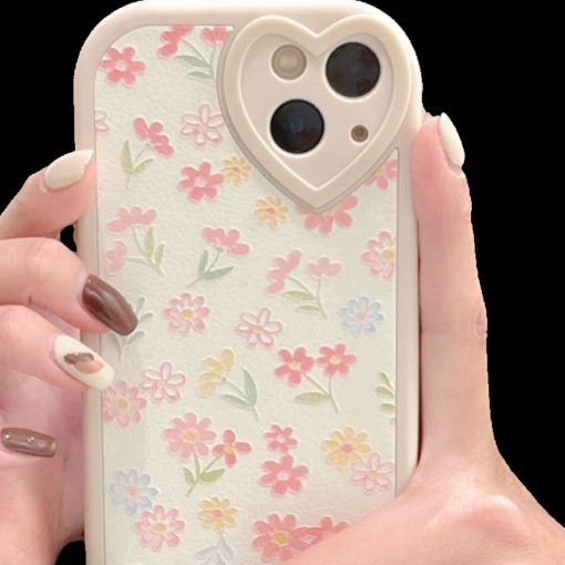 Phone Case Heart Design iPhone Floral Silicone Mobile Cover TurboTech Co 6