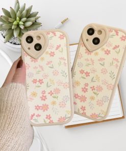 Phone Case Heart Design iPhone Floral Silicone Mobile Cover TurboTech Co