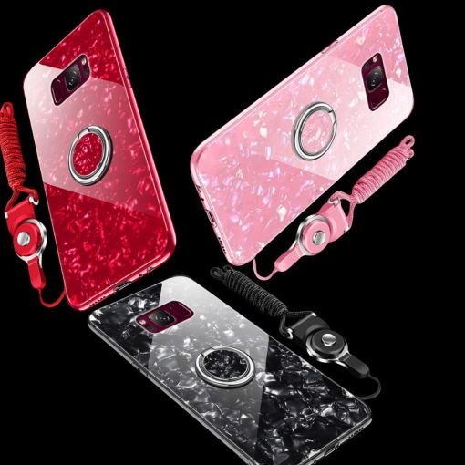 Phone Case Tempered Glass Magnetic Finger Ring Stand for Huawei Mobile Back Cover TurboTech Co