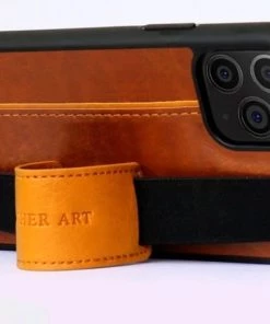 Phone Case Leather Wallet Wristband iPhone Cover With Bracket Hand Strap