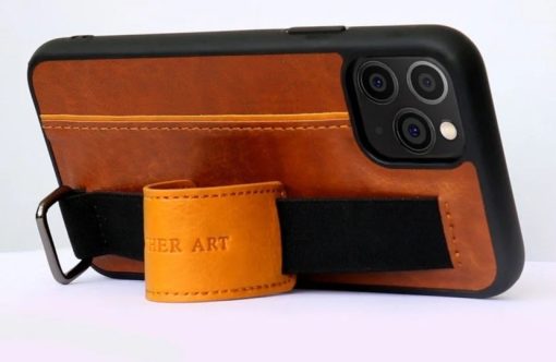 Phone Case Leather Wallet  Wristband iPhone Cover With Bracket Hand Strap TurboTech Co 7