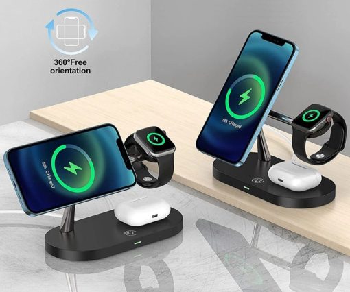 5in1 Lamp Wireless Fast Charger Watch Headset Phone Holder Nightlight Charging Station TurboTech Co