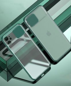 Transparent Phone Case Lens sliding Mobile Cover For iPhone