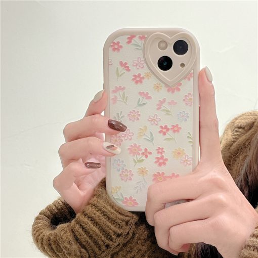 Phone Case Heart Design iPhone Floral Silicone Mobile Cover TurboTech Co 3