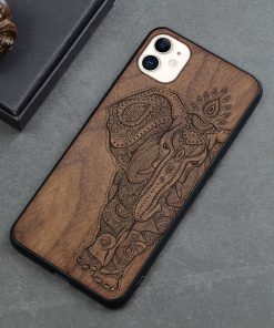 Phone Case Wooden Retro Anti-fall Protective iPhone Cover Mobile Accessories