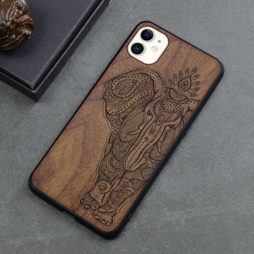 Phone Case Wooden Retro Anti-fall Protective iPhone Cover Mobile Accessories TurboTech Co 3