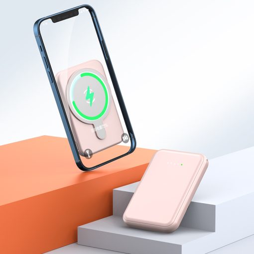 Fast Charging Magnetic Power Bank  Wireless Charger AI Cooling Green/White/Black/Pink TurboTech Co