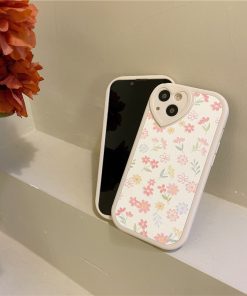 Phone Case Heart Design iPhone Floral Silicone Mobile Cover