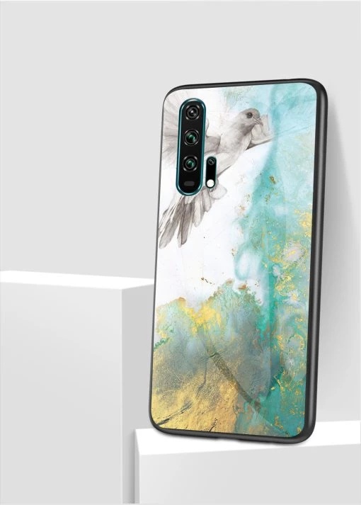 Phone Case Anti-fall Marble Tampered Glass Scratch Resistant Mobile Cover Honor 20/20Pro TurboTech Co 4
