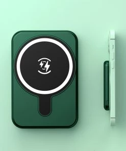 Fast Charging Magnetic Power Bank  Wireless Charger AI Cooling Green/White/Black/Pink TurboTech Co 2