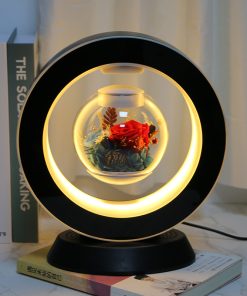 Desk Lamp Magnetic Levitation Flowers Table Nightlight Gift Idea Home Decor