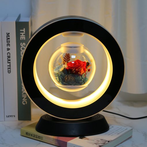 Desk Lamp Magnetic Levitation Flowers Table Nightlight Gift Idea Home Decor TurboTech Co 7