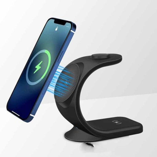 4-in-1 Wireless Charger Stand Phone Watches Fast Charging Station Smartphones Storage  Electronics Accessories TurboTech Co 2