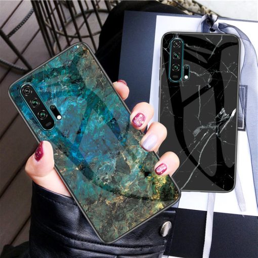 Phone Case Anti-fall Marble Tampered Glass Scratch Resistant Mobile Cover Honor 20/20Pro TurboTech Co 3