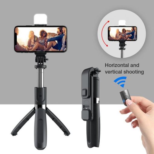 Bluetooth Selfie Stick 360 Rotation With Remote Control Phone Camera Tripod Mobile Accessories TurboTech Co 2