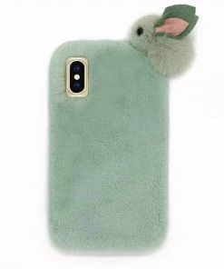 Furry Phone Case Cartoon Bunny Plush Case for iPhone TurboTech Co 2