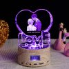 Personalized Gifts Crystal Photo Lamp Bluetooth Speaker Rotating Color Changing 3D Home Decor Nightlight TurboTech Co