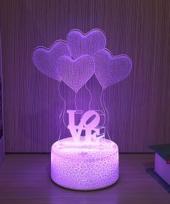 Table Lamp Romantic Light 3D LED Nightlight Gift Home Decor TurboTech Co 2