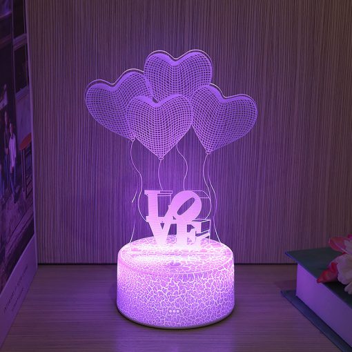 Table Lamp Romantic Light 3D LED Nightlight Gift Home Decor TurboTech Co 2