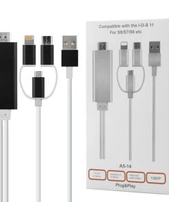 Cable converter adapter Charger For IOS and Androids to HDTV