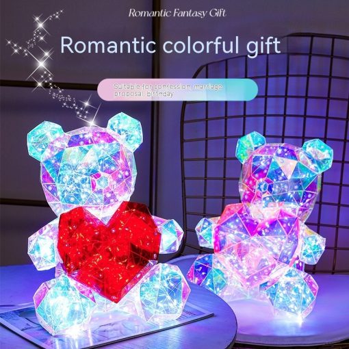 Colorful Luminous Teddy Bear Gift Galaxy Sparkly Glowing Bear TurboTech Co 4