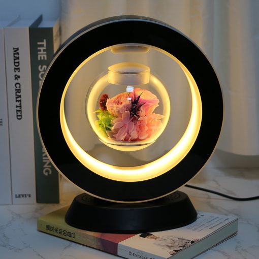Desk Lamp Magnetic Levitation Flowers Table Nightlight Gift Idea Home Decor TurboTech Co 8