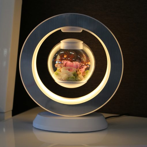 Desk Lamp Magnetic Levitation Flowers Table Nightlight Gift Idea Home Decor TurboTech Co 4