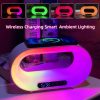 Multi-function LED Lamp APP Control RGB Atmosphere Smart Wireless Charger Alarm Clock 3 In 1 Night Light TurboTech Co