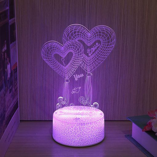 Table Lamp Romantic Light 3D LED Nightlight Gift Home Decor TurboTech Co