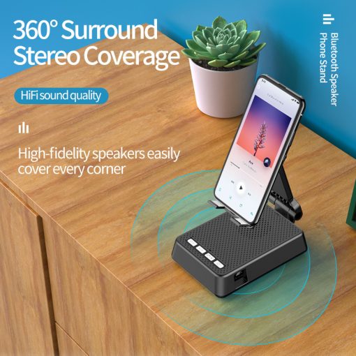 Bluetooth Speaker Stand Foldable Broadcaster Device HD Mic 360 Surround Stereo  For Live Broadcast/Music/Small Gatherings TurboTech Co 2