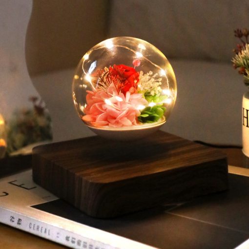 Table Lamp Magnetic Levitation Flower In Nightlight Ball Home Decor Gift Idea TurboTech Co 2