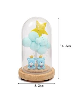 Nightlight Glass Cover Crafts LED Lights Lamp Gift Idea TurboTech Co 2