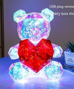 Colorful Luminous Teddy Bear Gift Galaxy Sparkly Glowing Bear