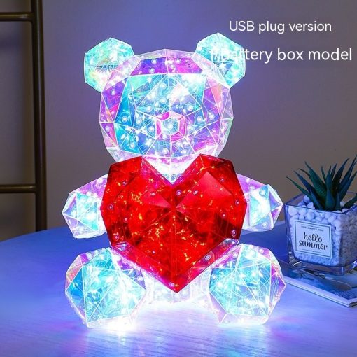 Colorful Luminous Teddy Bear Gift Galaxy Sparkly Glowing Bear TurboTech Co 5