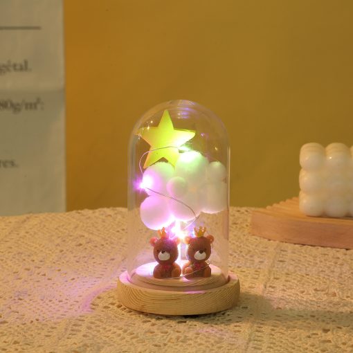 Nightlight Glass Cover Crafts LED Lights Lamp Gift Idea - Image 3