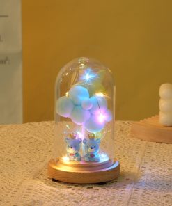 Nightlight Glass Cover Crafts LED Lights Lamp Gift Idea