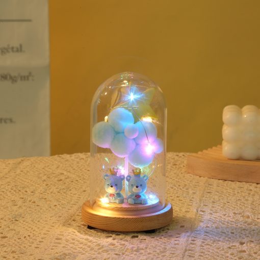 Nightlight Glass Cover Crafts LED Lights Lamp Gift Idea TurboTech Co 4