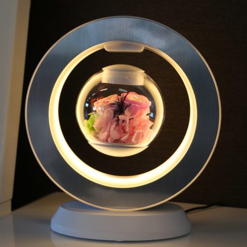 Desk Lamp Magnetic Levitation Flowers Table Nightlight Gift Idea Home Decor TurboTech Co 2
