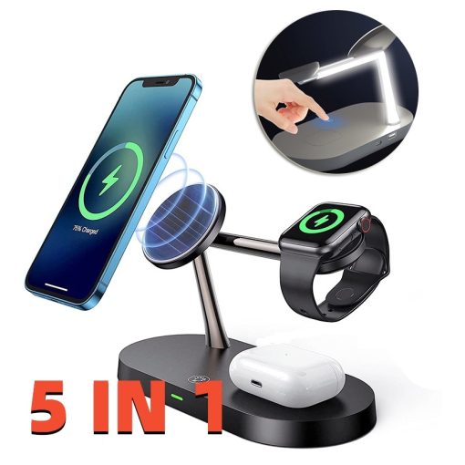 5in1 Lamp Wireless Fast Charger Watch Headset Phone Holder Nightlight Charging Station TurboTech Co 9