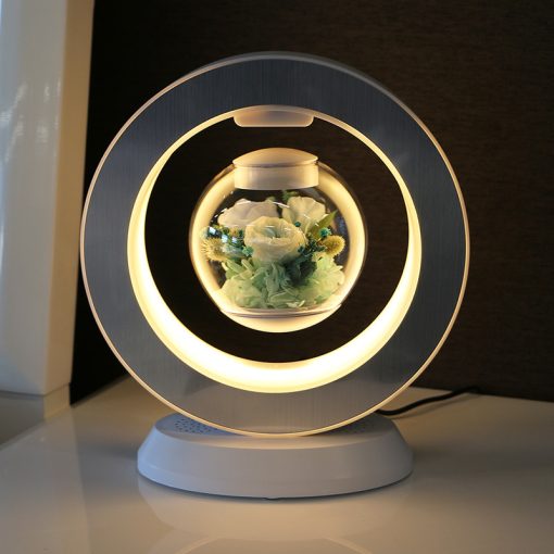 Desk Lamp Magnetic Levitation Flowers Table Nightlight Gift Idea Home Decor TurboTech Co 3