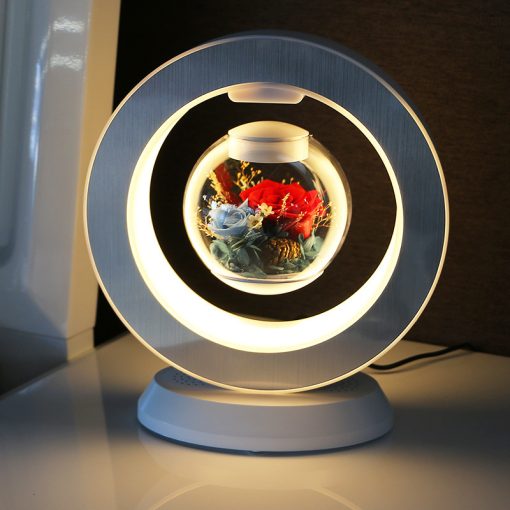 Desk Lamp Magnetic Levitation Flowers Table Nightlight Gift Idea Home Decor TurboTech Co