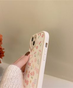 Phone Case Heart Design iPhone Floral Silicone Mobile Cover