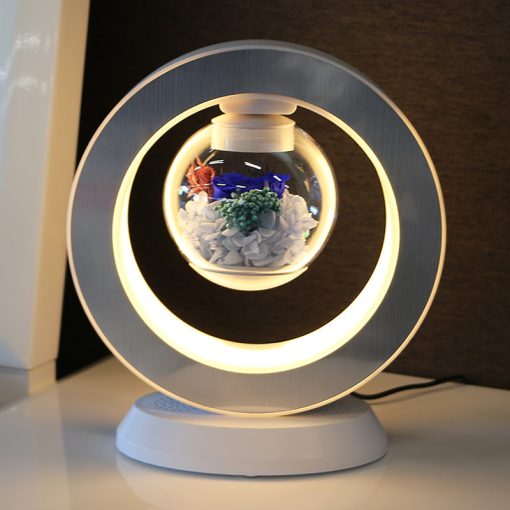 Desk Lamp Magnetic Levitation Flowers Table Nightlight Gift Idea Home Decor TurboTech Co 6
