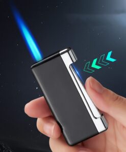 Windproof Lighter Electronic Blue Flame Inflatable Lighter TurboTech Co