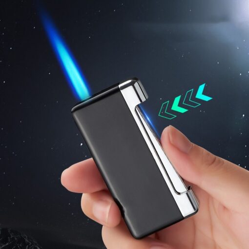 Windproof Lighter Electronic Blue Flame Inflatable Lighter TurboTech Co