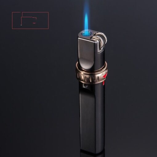 USB Windproof Lighter Personalized Grinding Wheel Vintage Cigar Lighter - Image 6