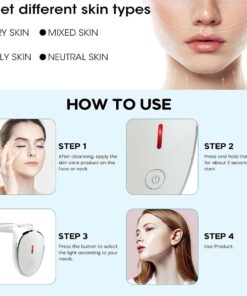 Face Massager Tool Firming Wrinkle Beauty Device for Facial and Neck, 7 Color LED Facial Light Therapy