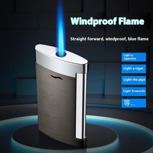 Blue Flame Direct Punching Windproof Lighter Metal Gas Lighters TurboTech Co 4