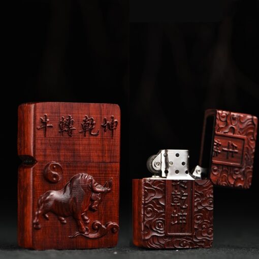 Vintage Wooden Carved Lighters – Stylish, Handcrafted, and Unique TurboTech Co 4